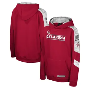 Lids Youth Colosseum Crimson Oklahoma Sooners OHT Military Appreciation Cyclone Digital Camo Pullover Hoodie